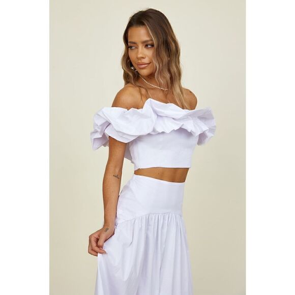 SEVEN WONDERS SAVANNAH CROP TOP WHITE SIZE M - Picture 2 of 9